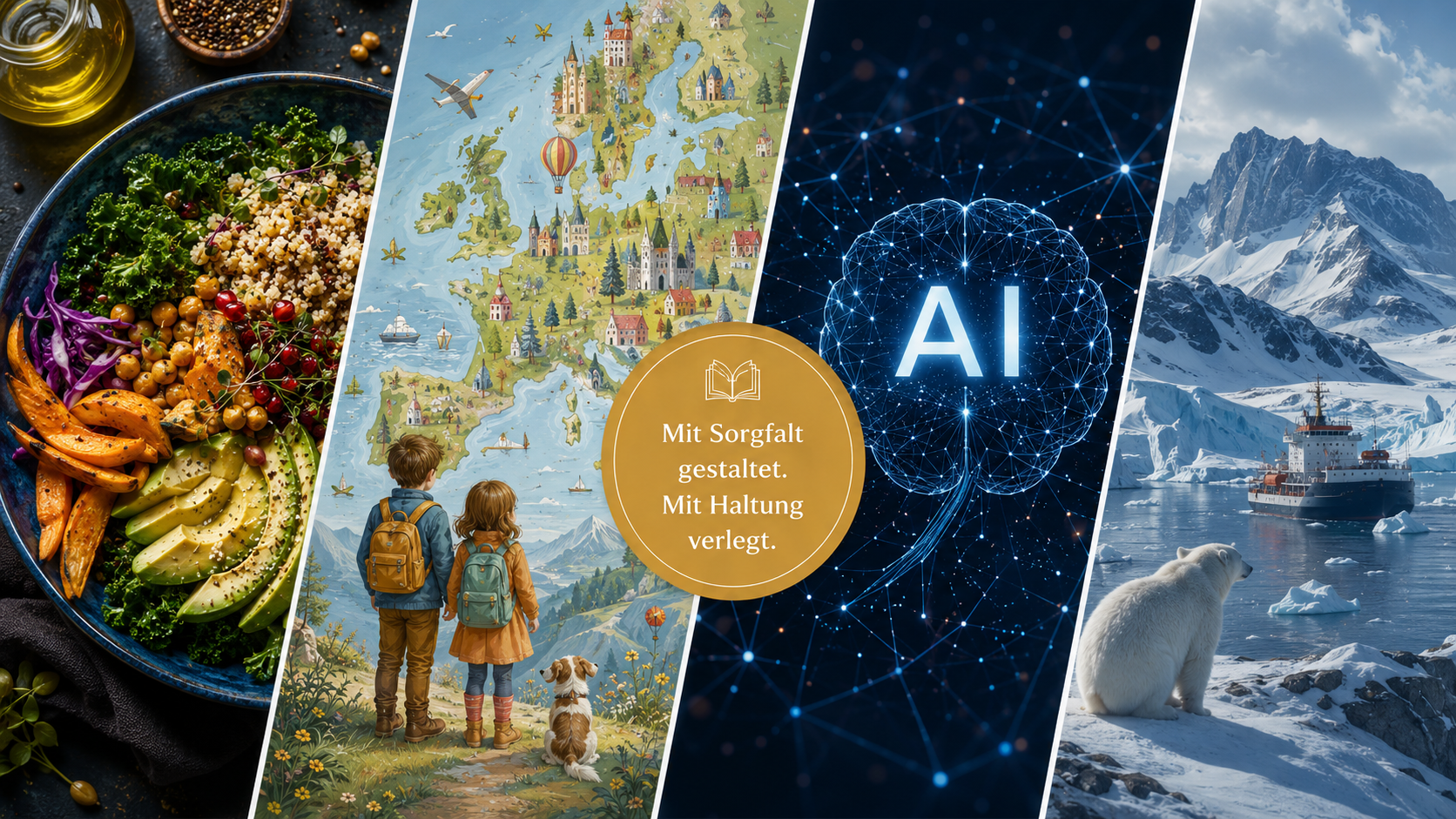 Vier Programm-Bereiche: Genuss, Europa, KI, Grönland